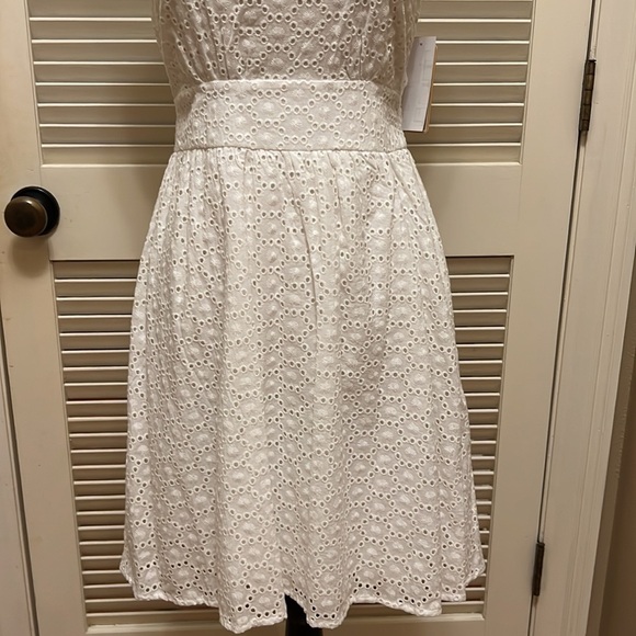 126. Copper Key Eyelet Lace Dress in White, Size Small - Picture 6 of 16